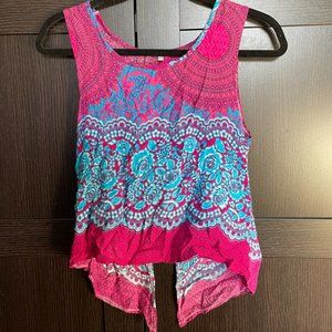 Cropped, Open Back, Women's Tank - Size Small